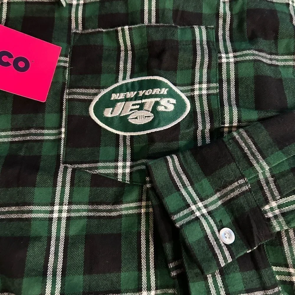 New York Jets / NFL / FOCO Flannel Shirt - NWT Mens Size 2XL, NWT